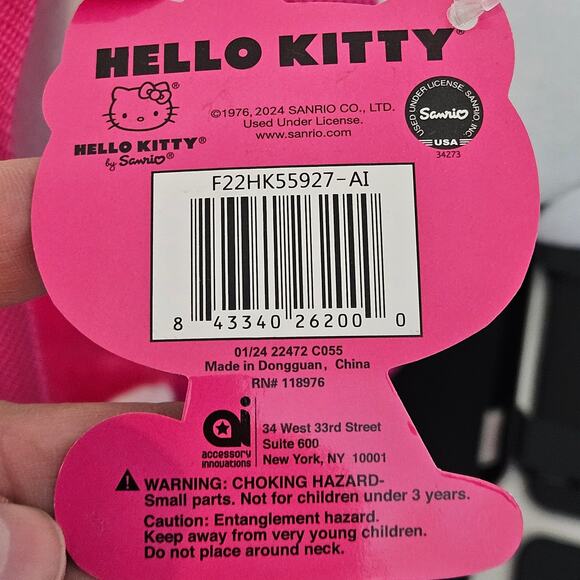 Sanrio Hello Kitty Plush Backback Pink Plushie Doll | One Size - Picture 11 of 13